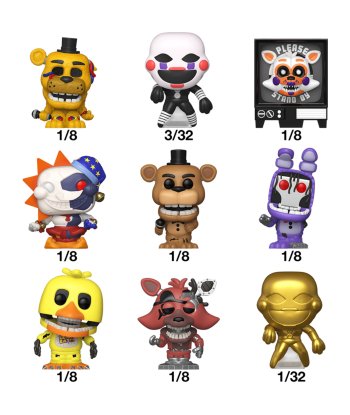 Funko Bitty POP! Five Nights at Freddy’s - Sobre Sorpresa con 1 Mini Figura de Vinilo FNAF