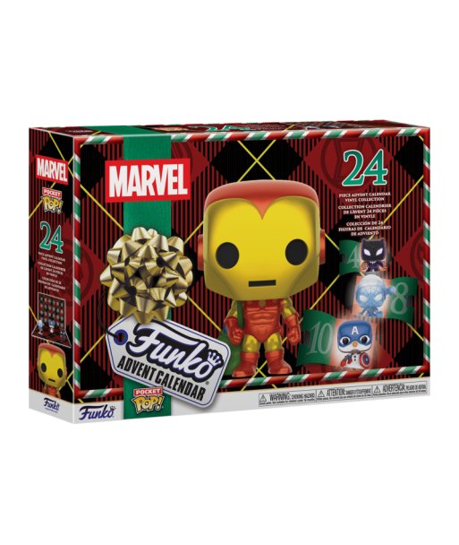 Calendario de Adviento Funko Pocket POP! Marvel - 24 Mini Figuras de Vinilo de Superhéroes Navideños