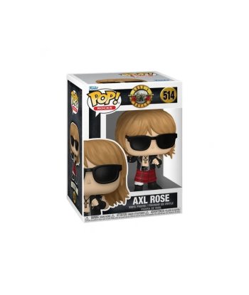 Figura Funko Pop Axl Rose 514 - Guns N’ Roses - Axl con Gafas de Sol, Chaqueta de Cuero y Falda Escocesa