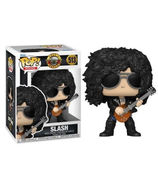 Figura Funko Pop Slash 513 - Guns N’ Roses - Slash con Guitarra Eléctrica y Melena Rizada