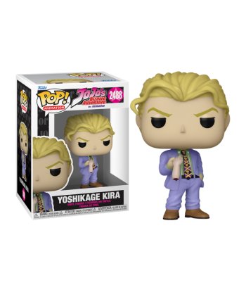 Figura Funko Pop Yoshikage Kira 2488 - JoJo’s Bizarre Adventure - Kira con Traje Lila y Corbata de Calaveras