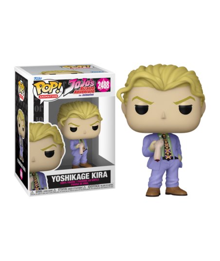 Figura Funko Pop Yoshikage Kira 2488 - JoJo’s Bizarre Adventure - Kira con Traje Lila y Corbata de Calaveras