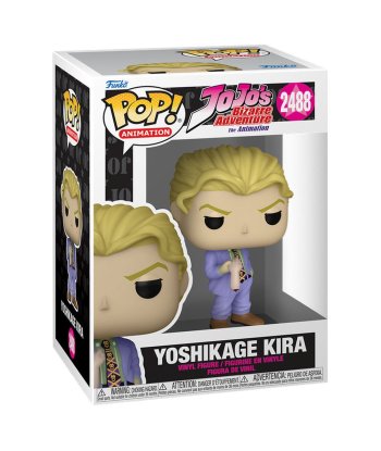 Figura Funko Pop Yoshikage Kira 2488 - JoJo’s Bizarre Adventure - Kira con Traje Lila y Corbata de Calaveras