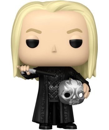 Figura Funko Pop Lucius Malfoy 208 - Harry Potter - Lucius con Varita y Máscara Plateada de Mortífago