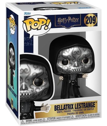 Figura Funko Pop Bellatrix Lestrange 209 - Harry Potter - Bellatrix con Capucha y Máscara Plateada de Mortífago