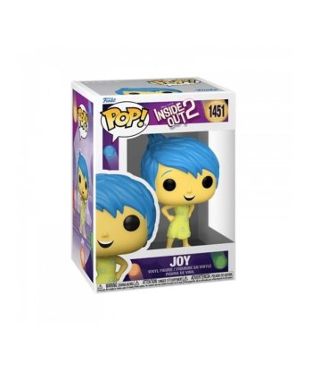 Figura Funko Pop Joy 1451 - Inside Out 2 - Alegría con Pelo Azul y Vestido Verde Lima