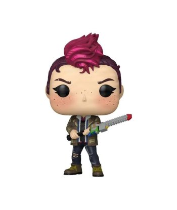 Figura Funko Pop Nikki 2464 - Stranger Things: Tales from '85 - Pelo Fucsia, Chaqueta Militar y Arma Motosierra