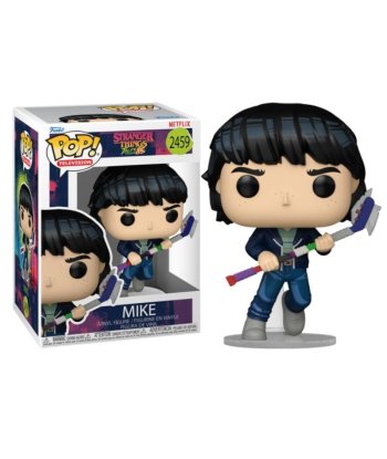 Figura Funko Pop Mike 2459 - Stranger Things: Tales from '85 - Mike a la Carrera con Arma Casera de Hoja