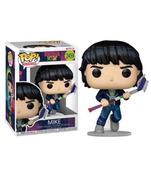 Figura Funko Pop Mike 2459 - Stranger Things: Tales from '85 - Mike a la Carrera con Arma Casera de Hoja