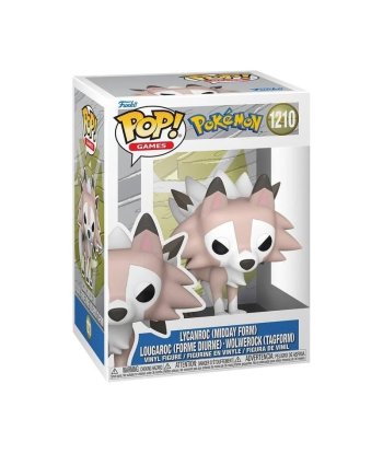 Figura Funko Pop Lycanroc Midday Form 1210 - Pokémon - Lycanroc Forma Diurna a Cuatro Patas con Melena Rocosa