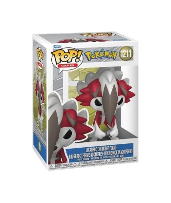 Figura Funko Pop Lycanroc Midnight Form 1211 - Pokémon - Lycanroc Forma Nocturna Erguido con Melena Roja