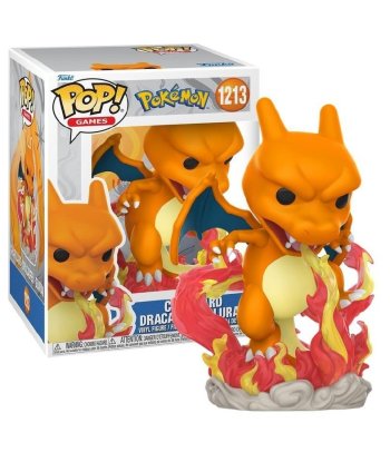 Figura Funko Pop Charizard 1213 - Pokémon - Charizard Lanzando Llamas sobre Peana de Fuego