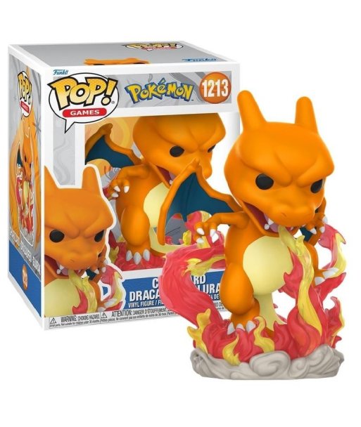 Figura Funko Pop Charizard 1213 - Pokémon - Charizard Lanzando Llamas sobre Peana de Fuego