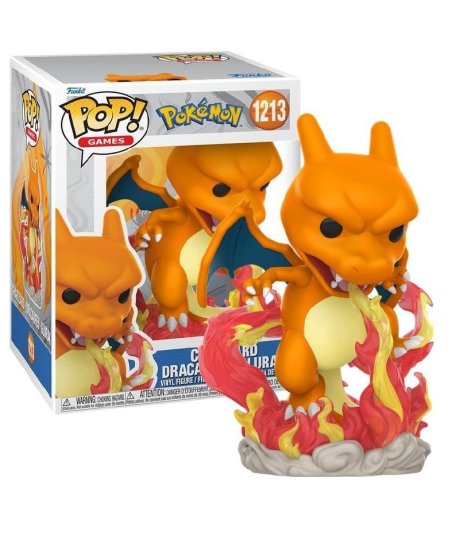 Figura Funko Pop Charizard 1213 - Pokémon - Charizard Lanzando Llamas sobre Peana de Fuego