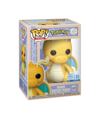 Figura Funko Pop Dragonite Soft Color 850 - Pokémon - Edición Especial en Tonos Pastel Saludando