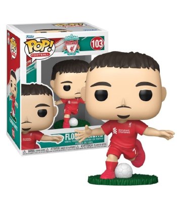 Figura Funko Pop Florian Wirtz 103 - Liverpool FC - Conduciendo el Balón con la Equipación Roja y el Dorsal 7