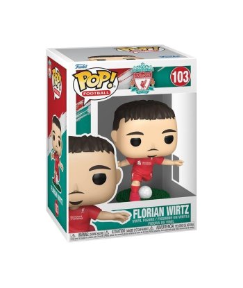 Figura Funko Pop Florian Wirtz 103 - Liverpool FC - Conduciendo el Balón con la Equipación Roja y el Dorsal 7