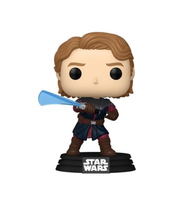Figura Funko Pop Anakin Skywalker Jedi General 865 - Star Wars - Bobblehead con Sable de Luz Azul y Peana