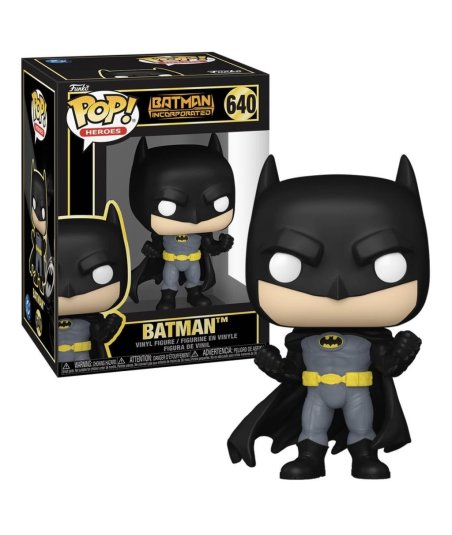Figura Funko Pop Batman 640 - Batman Incorporated - Traje Gris Clásico con Capa Negra y Cinturón Amarillo