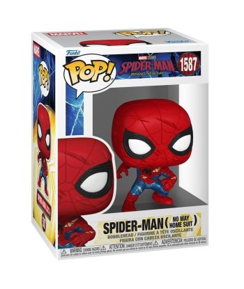 Figura Funko Pop Spider-Man No Way Home 1587 - Spider-Man: Brand New Day - Traje Desgastado en Pose de Combate
