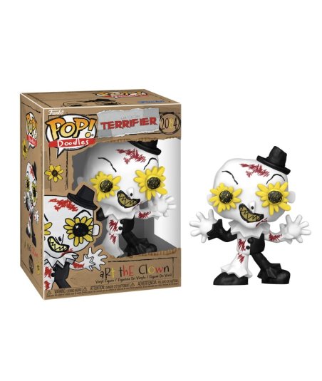 Figura Funko Pop Art the Clown 2084 - Terrifier - Payaso con Ojos de Girasol Estilo Doodles
