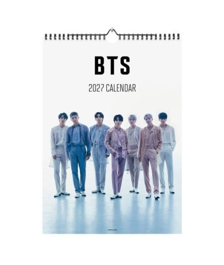 Calendario 2027 BTS A3 - K-Pop - 12 Meses con Fotos del Grupo para tu Pared