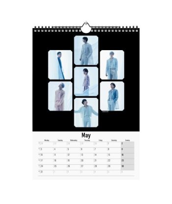 Calendario 2027 BTS A3 - K-Pop - 12 Meses con Fotos del Grupo para tu Pared