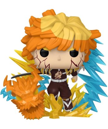 Figura Funko Pop Zenitsu Agatsuma 2502 - Demon Slayer - Respiración del Trueno con Rayos y Dragón de Energía