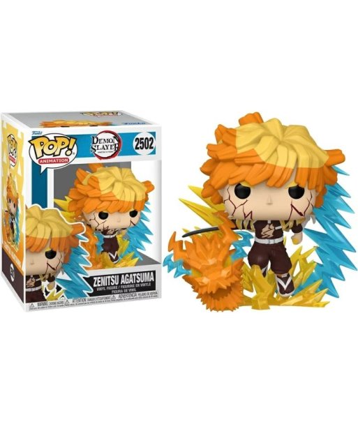 Figura Funko Pop Zenitsu Agatsuma 2502 - Demon Slayer - Respiración del Trueno con Rayos y Dragón de Energía