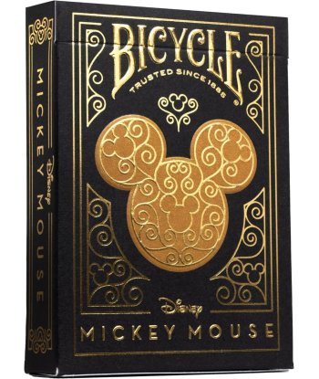 Juego de mesa Baraja Bicycle Disney Mickey Mouse Black & Gold - Elegancia Negra y Dorada para Coleccionistas