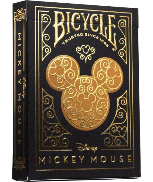 Juego de mesa Baraja Bicycle Disney Mickey Mouse Black & Gold - Elegancia Negra y Dorada para Coleccionistas