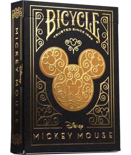 Juego de mesa Baraja Bicycle Disney Mickey Mouse Black & Gold - Elegancia Negra y Dorada para Coleccionistas