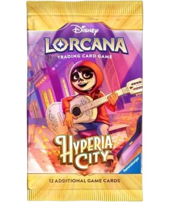 Sobre Hyperia City Disney Lorcana TCG en Inglés - 12 Cartas con Foil Garantizada