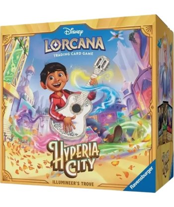 Illumineer's Trove Hyperia City Disney Lorcana TCG en Inglés - 8 Sobres y Accesorios para tus Partidas