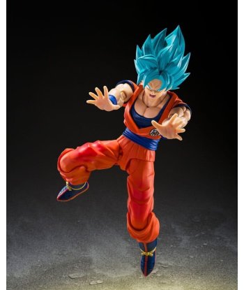 Figura Tamashii Nations S.H.Figuarts SSGS Son Goku - Dragon Ball Super - Pelo Azul y Poder Divino Articulado 15cm