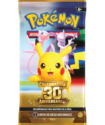 Lote de Sobres de Mejora Celebración 30 Aniversario Pokémon TCG en Español - 6 Sobres para Celebrar 30 Años