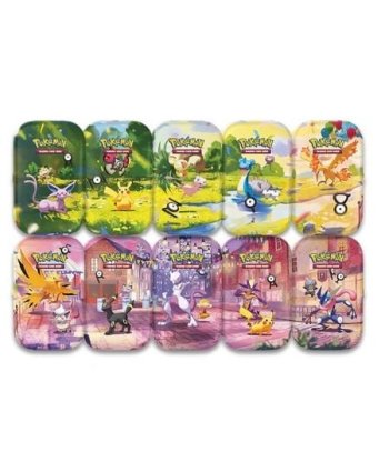 Mini Lata Celebración 30 Aniversario Pokémon TCG en Español - 2 Sobres, Pegatinas y Carta Ilustrada