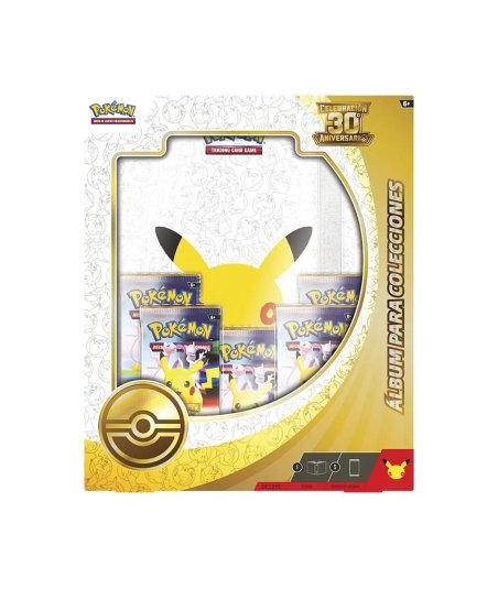 Álbum para Colecciones Celebración 30 Aniversario Pokémon TCG en Español - Álbum y 5 Sobres