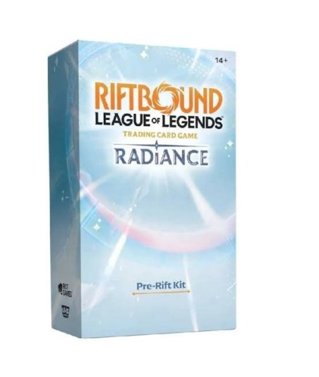 Pre-Rift Kit Radiance Riftbound League of Legends TCG en Inglés - Mini Mazo, 5 Sobres y Promo