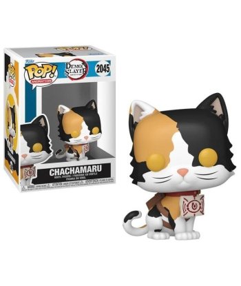 Figura Funko Pop Chachamaru 2045 - Demon Slayer - Gato Tricolor con Talismán de Papel