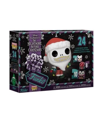 Calendario de Adviento Funko Pocket Pop - Pesadilla Antes de Navidad - 24 Mini Figuras de Jack, Sally y Zero