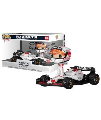 Figura Funko Pop Rides Max Verstappen 152 - Fórmula 1 - Piloto sobre Monoplaza Oracle Red Bull Racing Blanco