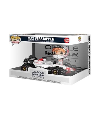 Figura Funko Pop Rides Max Verstappen 152 - Fórmula 1 - Piloto sobre Monoplaza Oracle Red Bull Racing Blanco