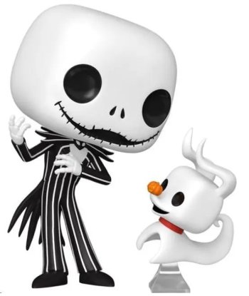 Figura Funko Pop Jack Skellington with Zero 1808 - Pesadilla Antes de Navidad - El Rey Calabaza con su Fiel Perro Fantasma