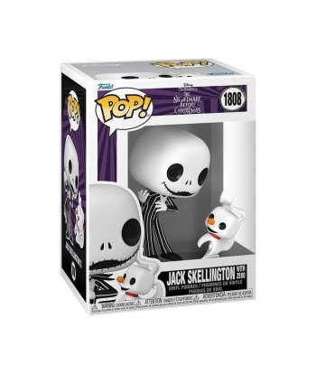 Figura Funko Pop Jack Skellington with Zero 1808 - Pesadilla Antes de Navidad - El Rey Calabaza con su Fiel Perro Fantasma
