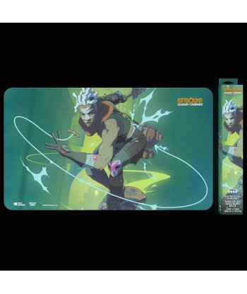 Tapete Playmat Ekko Riftbound Radiance (60x35 cm) - Riot Games - Ideal para Torneos con Borde Cosido