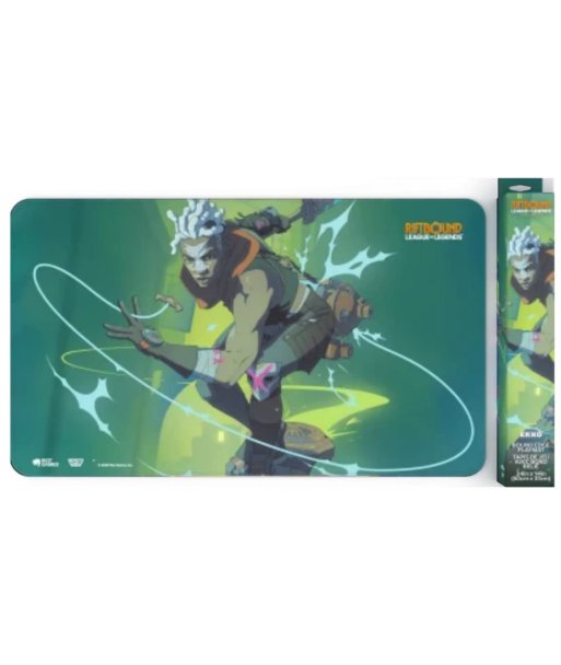 Tapete Playmat Ekko Riftbound Radiance (60x35 cm) - Riot Games - Ideal para Torneos con Borde Cosido
