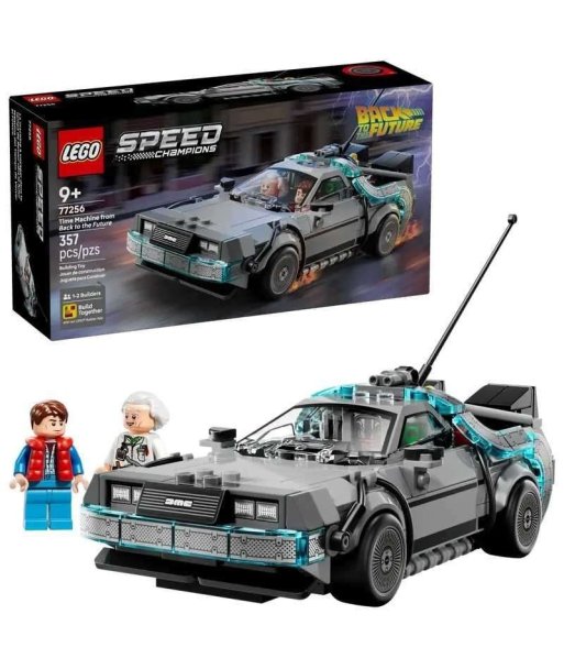 Set LEGO Speed Champions Máquina del Tiempo de Regreso al Futuro 77256 - El DeLorean con Marty y Doc