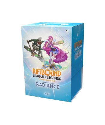 Vault Bundle Radiance Riftbound League of Legends TCG en Inglés - 6 Sobres, 36 Runas y Caja para Cartas