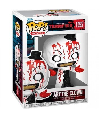 Figura Funko Pop Art the Clown 1592 - Terrifier - El Payaso más Sangriento con Sombrerito y Sonrisa Afilada